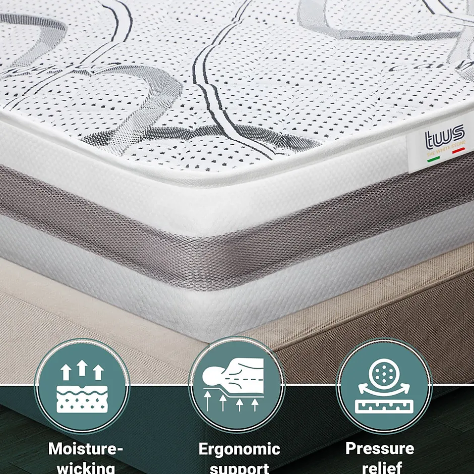 The White Stone Matelas Orthopédique 170x185 cm Fermeté Moyenne