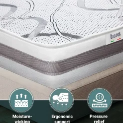 The White Stone Matelas Orthopédique 130x190 cm Fermeté Moyenne Online