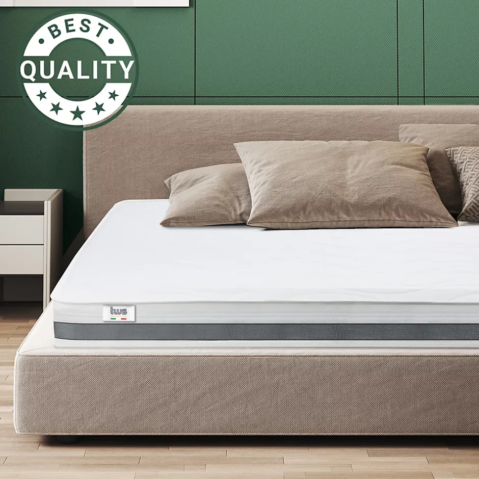 The White Stone Matelas 155x210 cm en Mousse Antibactérien Best