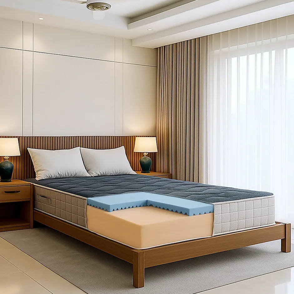 The White Stone Matelas 120x190 cm en Mousse à Mémoire, Hauteur 18 cm Discount