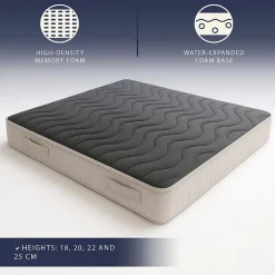 The White Stone Matelas 140x190 cm en Mousse à Mémoire, Hauteur 22 cm Sale