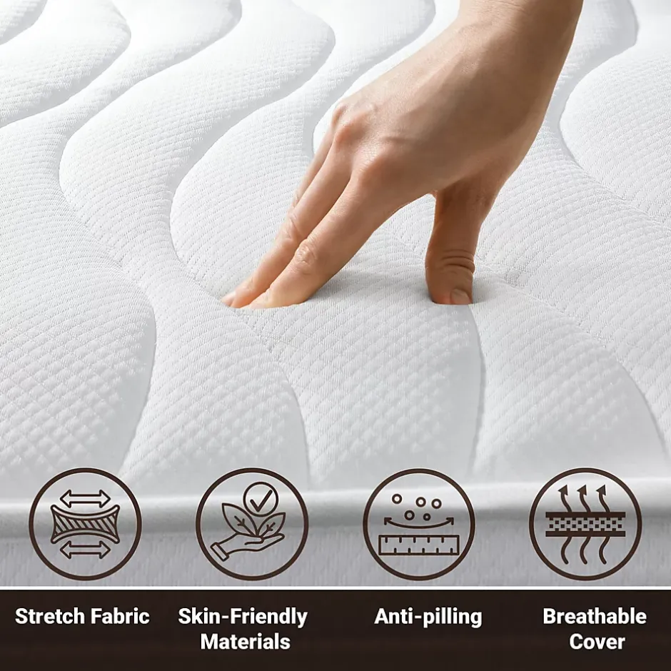 The White Stone Matelas 115x175 cm en Mousse Antibactérien