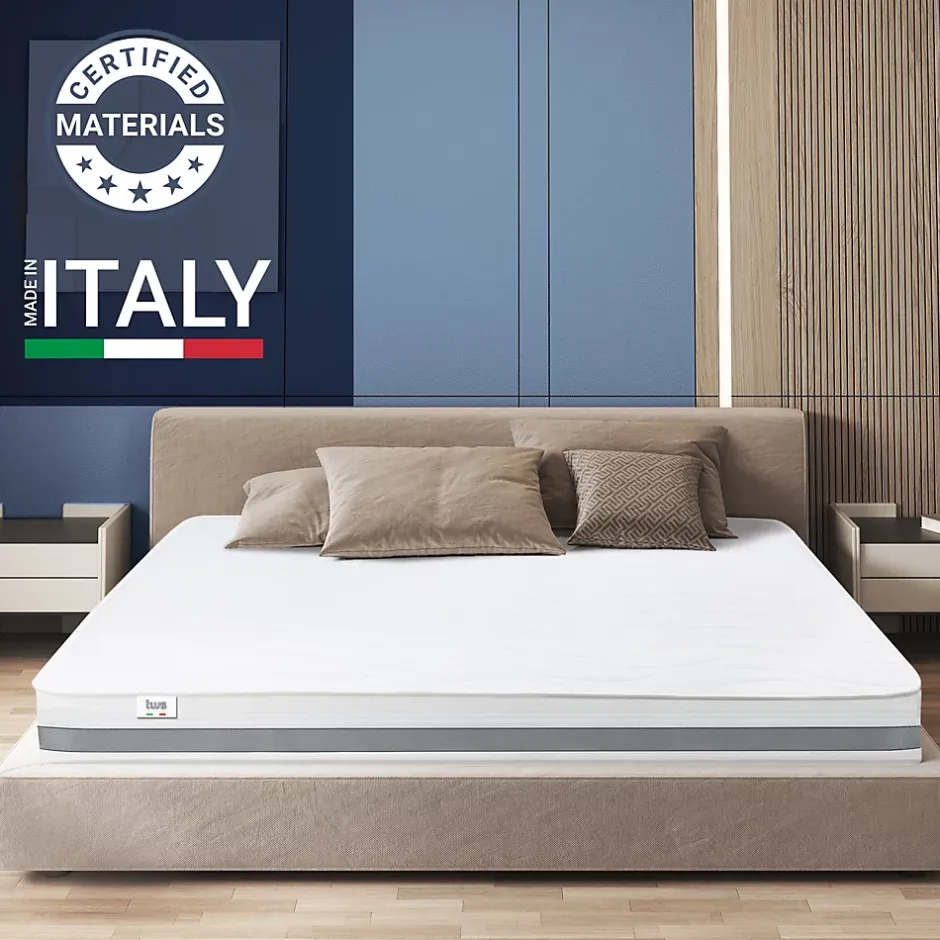 The White Stone Matelas 155x205 cm en Mousse Antibactérien New