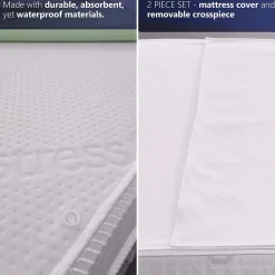 The White Stone Protège-matelas 135x190 avec 3 Alèses Amovibles Outlet