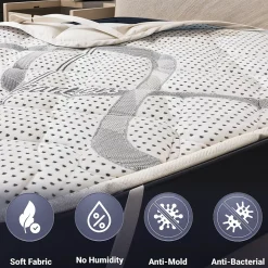 The White Stone Surmatelas 160x200 respirant hauteur 5 cm Hot
