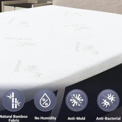 The White Stone Surmatelas 160x190 cm en Latex Naturel, Déhoussable 5 cm Outlet