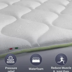 The White Stone Surmatelas Rafraîchissant avec Élastiques 165x195 New