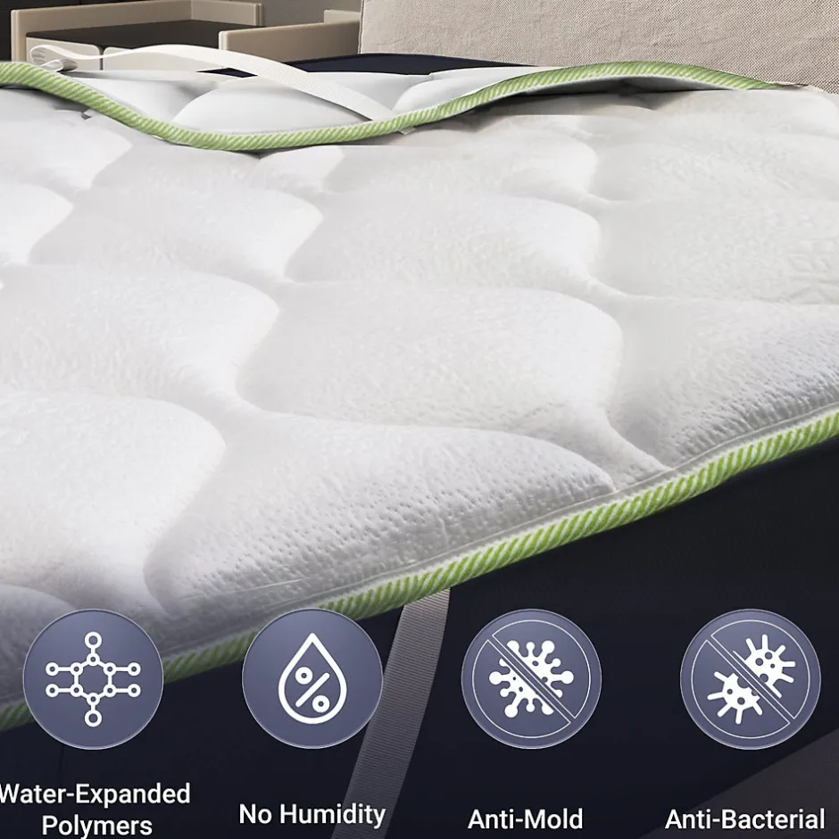 The White Stone Surmatelas Rafraîchissant avec Élastiques 160x195