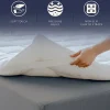 The White Stone Surmatelas 100x200 cm avec rembourrage en ouate de 1000 g/m²