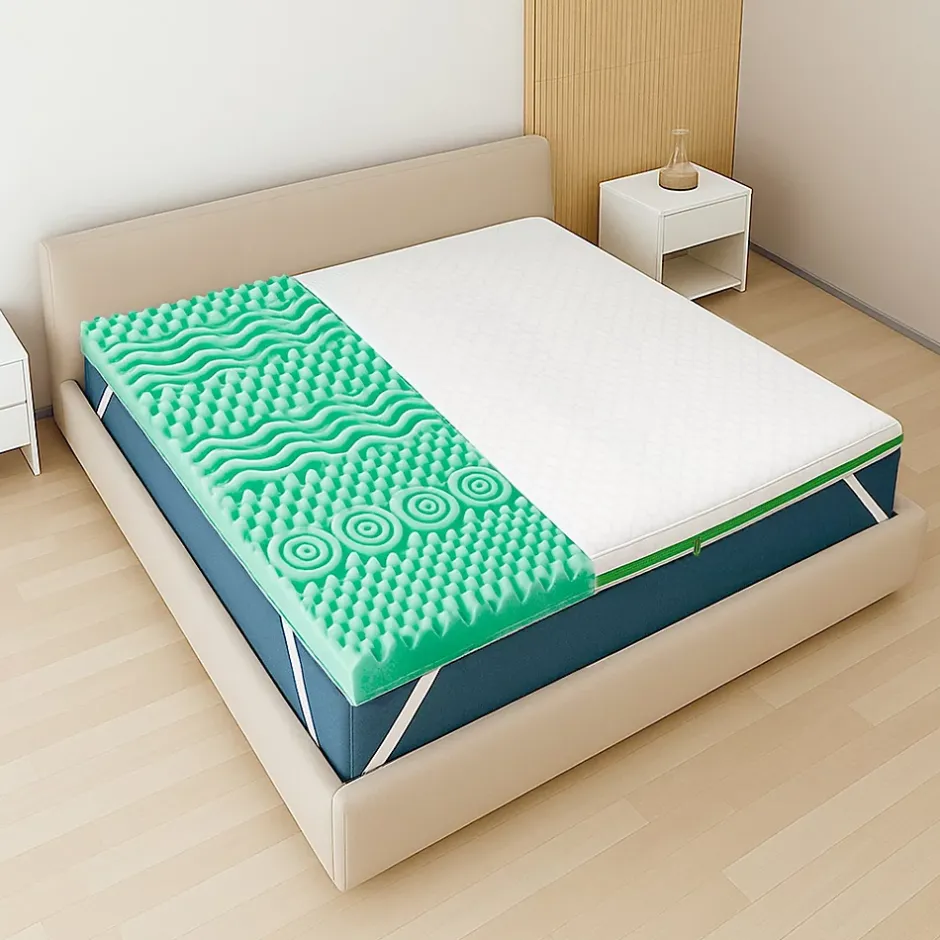 The White Stone Surmatelas 90x200 en Memory Foam Breeze à 9 Zones Discount