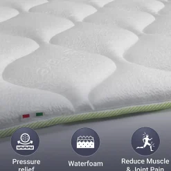 The White Stone Surmatelas Rafraîchissant avec Élastiques 130x200