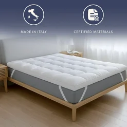 The White Stone Surmatelas 90x190 cm avec rembourrage en ouate de 1000 g/m²
