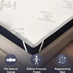 The White Stone Surmatelas 130x200 cm en Latex Naturel, Déhoussable 5 cm Online