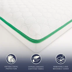 The White Stone Surmatelas 80x190 en Memory Foam Breeze à 9 Zones