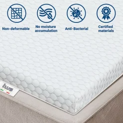 The White Stone Topper Memory Foam Pour lit simple 90x220 Outlet