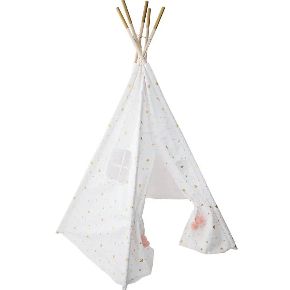 Atmosphera Créateur D'Intérieur Tipi enfant blanc & doré - Atmosphera