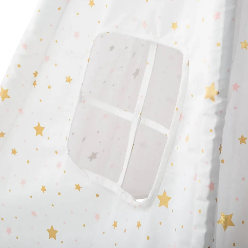 Atmosphera Créateur D'Intérieur Tipi enfant blanc & doré - Atmosphera
