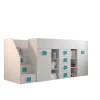 Enfant Abiks Meble TOLEDO 3L Lit superposé 248,5/123/93 (blanc/blanc/turquoise)
