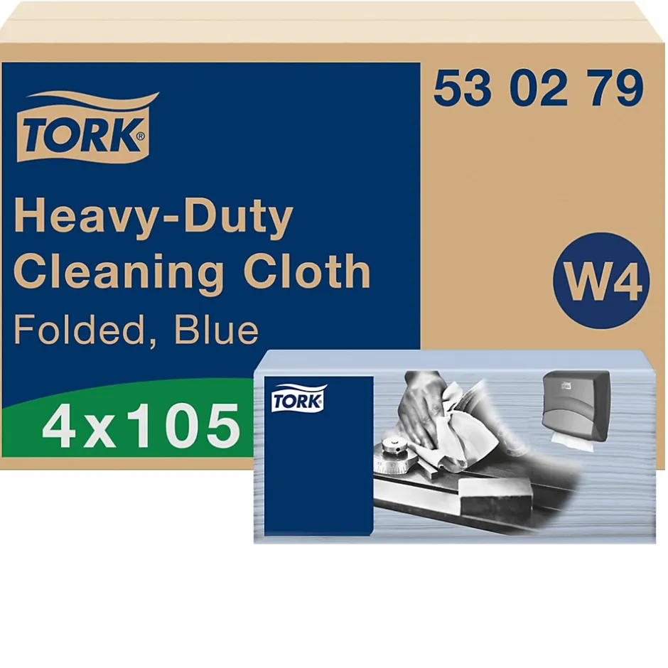 Tork Chiffon de Nettoyage Ultra-résistant bleu W4, robuste et absorbant, 1 x 105 chiffons, 530279 Online