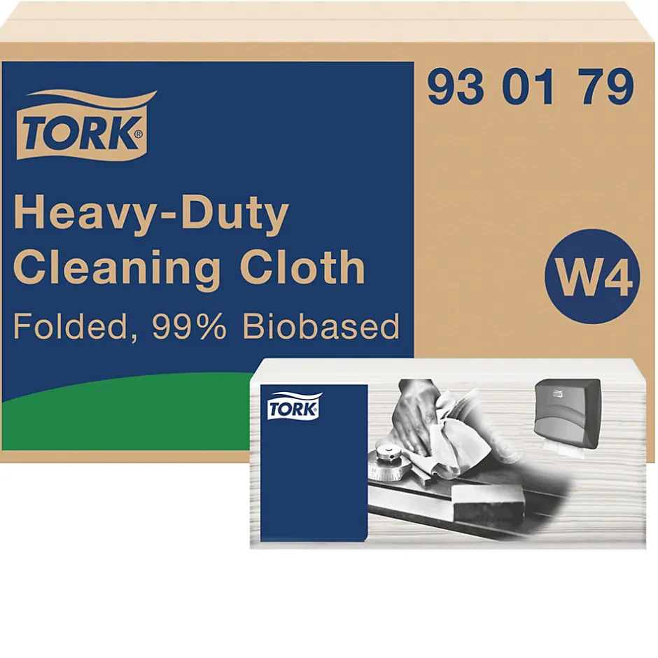 Tork Chiffon de nettoyage ultra-résistant biosourcé blanc W4, technologie exelCLEAN, 4 x 105 chiffons, 930179