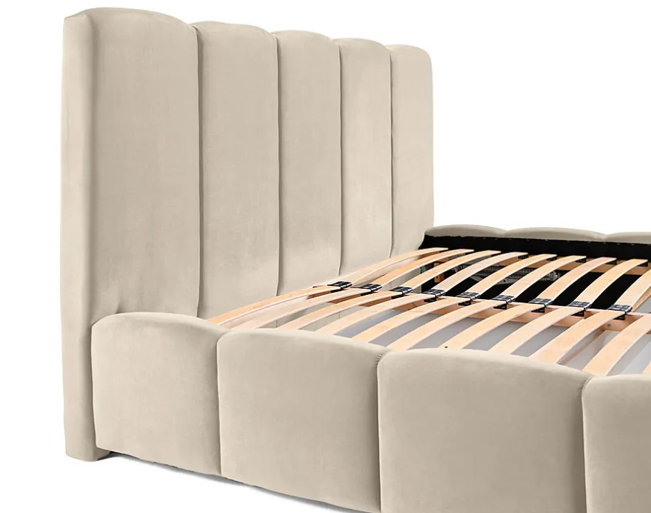 Best Mobilier Torreon - lit coffre - 180x200 - sommier inclus - en velours -