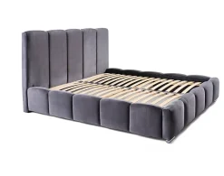 Best Mobilier Torreon - lit coffre - 140x200 - sommier inclus - en velours - Clearance