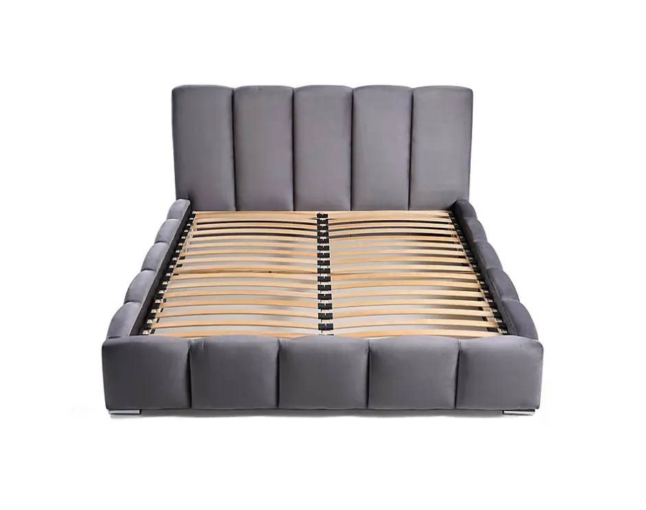 Best Mobilier Torreon - lit coffre - 140x200 - sommier inclus - en velours - Clearance