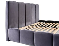 Best Mobilier Torreon - lit coffre - 140x200 - sommier inclus - en velours - Clearance