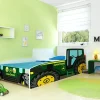 Kobi Tracteur lit simple vert 160x80 avec matelas Discount