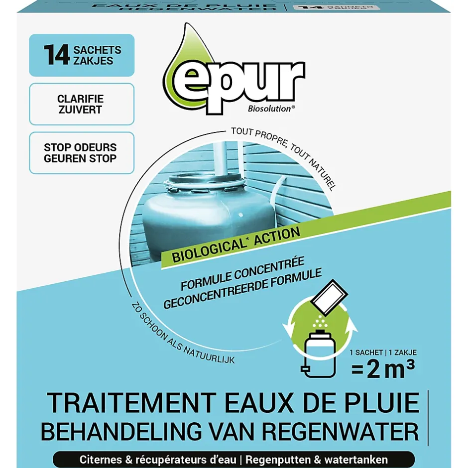Epur Traitement des eaux de pluie citernes & récupérateurs d'eau 14 sachets Outlet