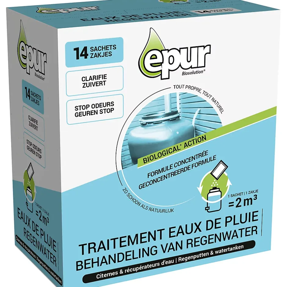 Epur Traitement des eaux de pluie citernes & récupérateurs d'eau 14 sachets Outlet
