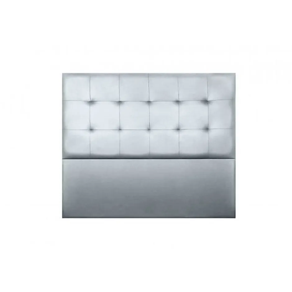 Eccox Tête de lit - Aster - Similicuir argenté - 160 cm - Design contemporain - Garantie 2 ans New