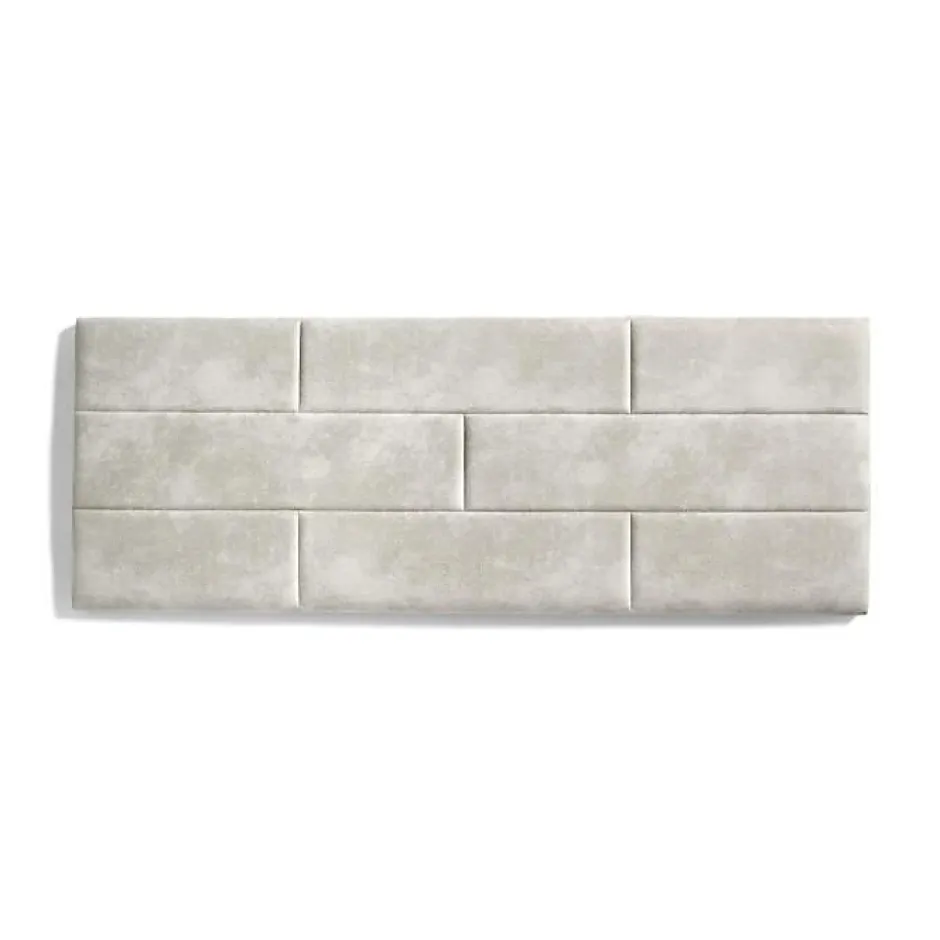 Eccox Tête de lit 120 Bricks Tissu Anti-Tache 152x57x5 Effet Granit Blanc Cassé. Clearance