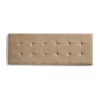 Eccox Tête de lit 160 Capitone Damier Tissu Anti-Tache 162x57x5cm Camel Clair.