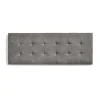Eccox Tête de lit 105 Capitone Damier Tissu Anti-Tache 112x57x5cm Gris.