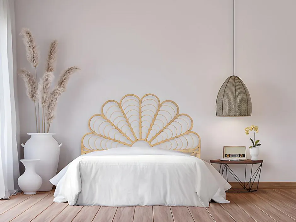 Vente-unique Tête de lit 160 cm - Rotin - Naturel - FLOSIA