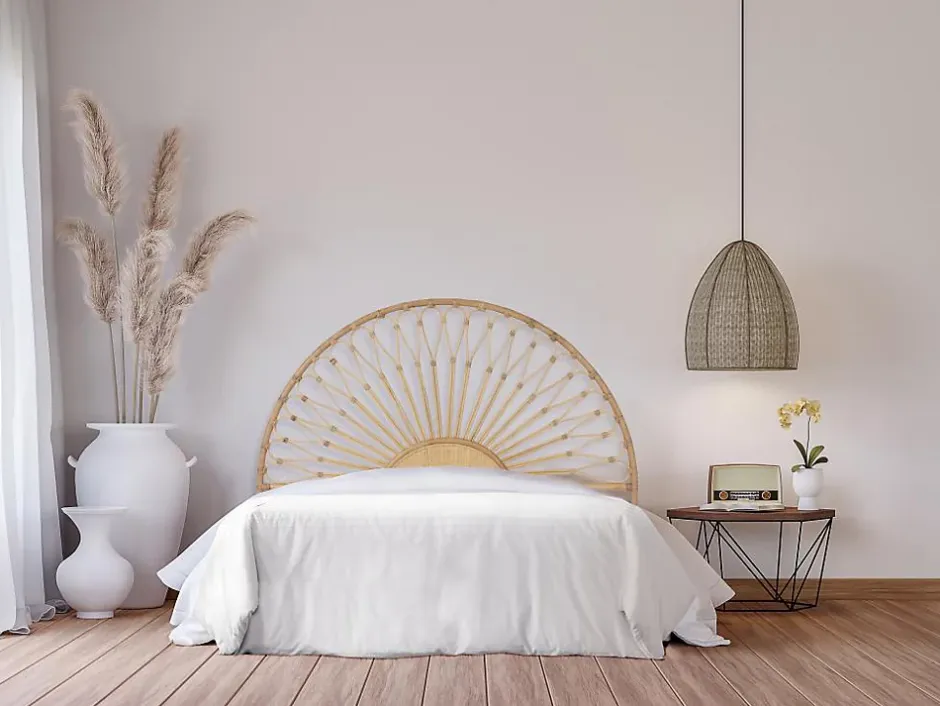 Vente-unique Tête de lit 160 cm - Rotin - Naturel - SOLIA Clearance