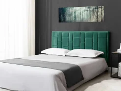 Vente-unique Tête de lit 140 cm - Velours - Vert - HERMINE Best