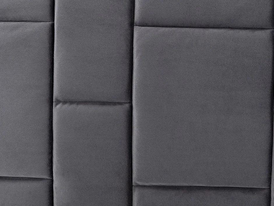 Vente-unique Tête de lit 140 cm - Velours - Gris foncé - HERMINE