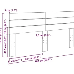 Vidaxl Tête de lit 160 cm en bois massif de chêne Discount