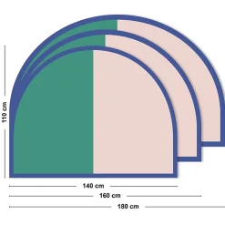 99Deco Tête de lit - Duo - intissé 225g/m² - pré-encollé - Rose - 110x180cm Online