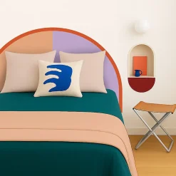 99Deco Tête de lit - Duo - intissé 225g/m² - pré-encollé - Orange - 110x180cm Online
