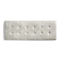 Eccox Tête de lit - - 105 Capitone - Tissu Anti-Tache - 112x57x5cm - Blanc Granit Cassé Clearance