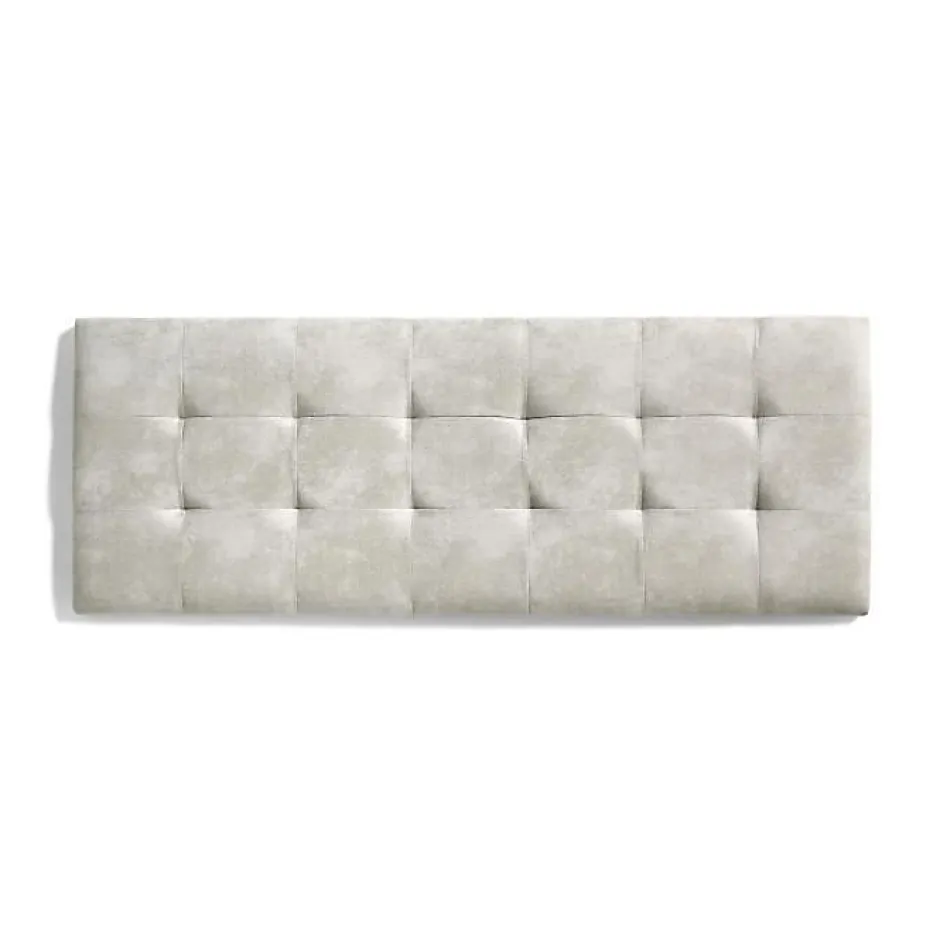 Eccox Tête de lit - - 105 Capitone - Tissu Anti-Tache - 112x57x5cm - Blanc Granit Cassé Clearance