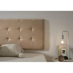 Eccox Tête de lit - - 105 Capitone - Tissu Anti-Tache - 112x57x5cm - Camel Clair Online