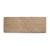 Eccox Tête de lit - - 112 x 57 cm - Tissu Anti-Tache - Design Contemporain - Couleur Camel