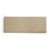 Eccox Tête de lit - - 112 x 57 cm - Similicuir camel - Design moderne - Rembourrage mousse