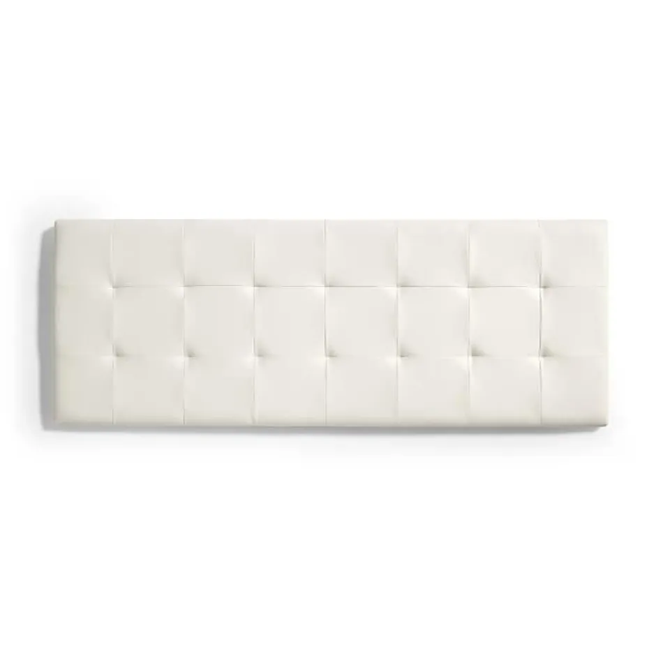 Eccox Tête de lit - - 152 x 57 x 5 cm - Similicuir - Design contemporain - Blanc