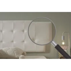 Eccox Tête de lit - - 152 x 57 x 5 cm - Similicuir - Design contemporain - Blanc