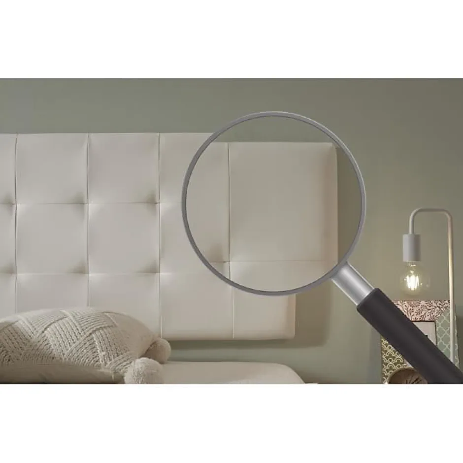 Eccox Tête de lit - - 152 x 57 x 5 cm - Similicuir - Design contemporain - Blanc